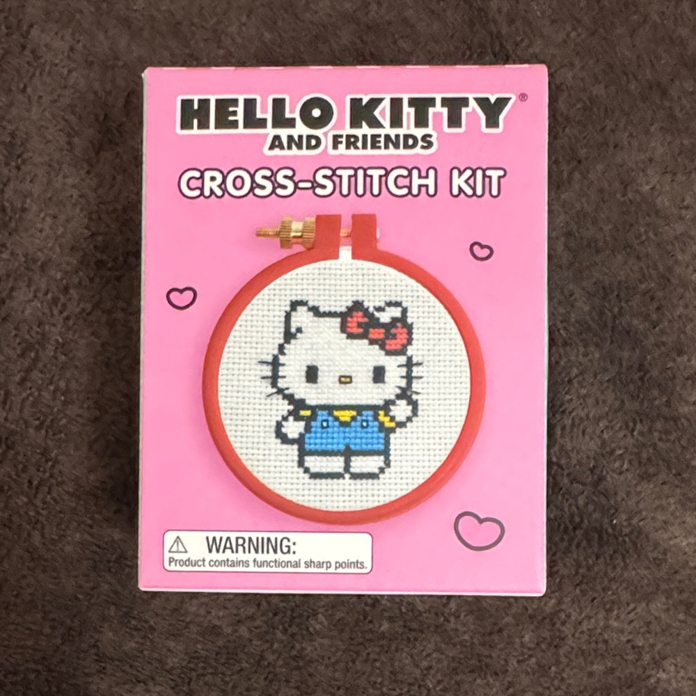 Hello Kitty Cross-Stitch Kit - Red and Blue